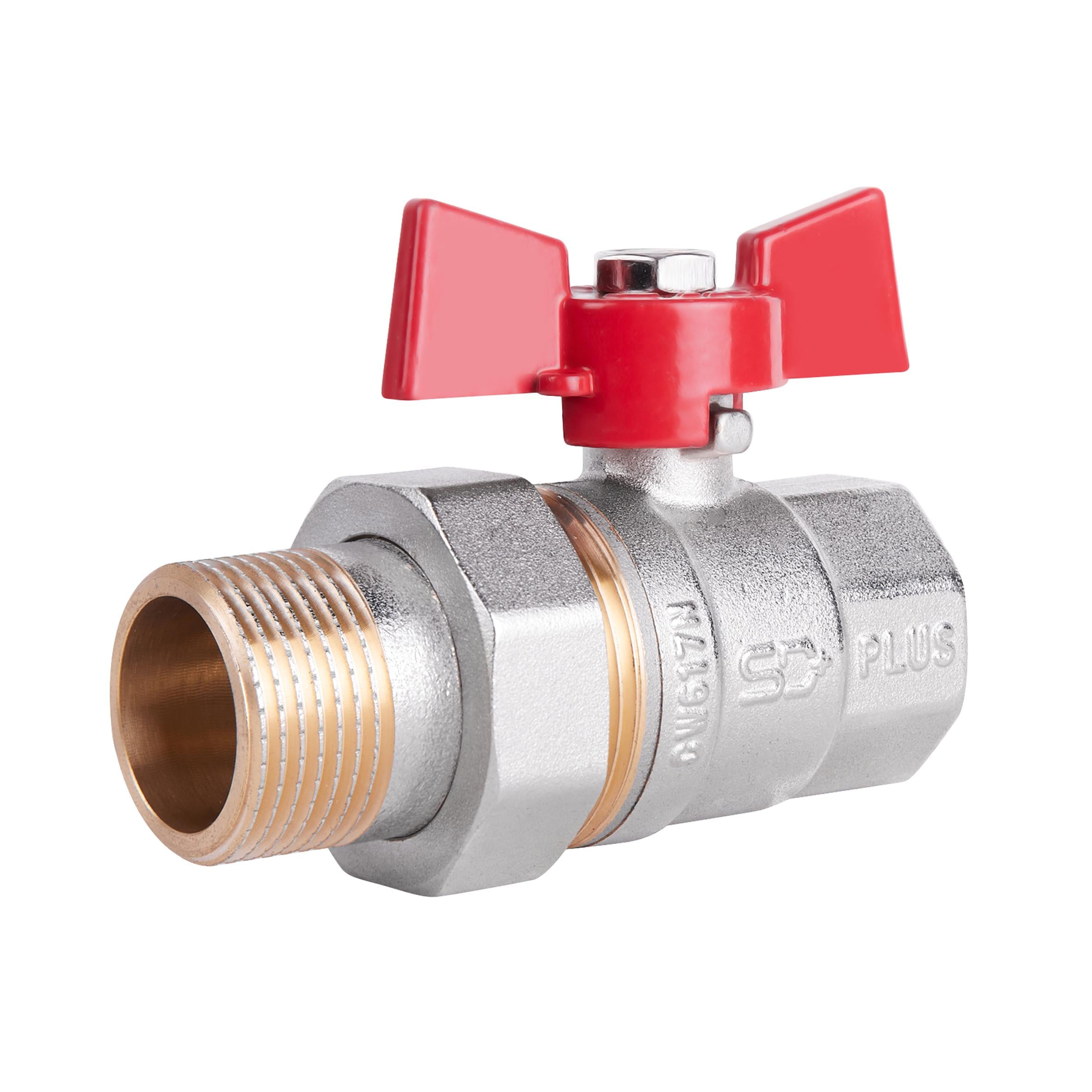 Кран шаровой Американка SD Plus 1" ВН прямой SD220NW25PN40)