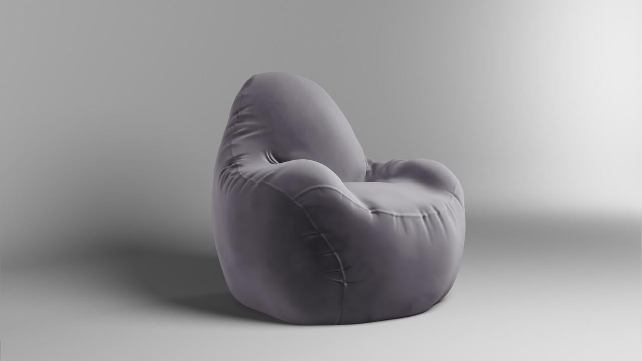 Бескаркасное кресло-мешок SkyPuff Relax Florida велюр 100 см Violet (2695829385)