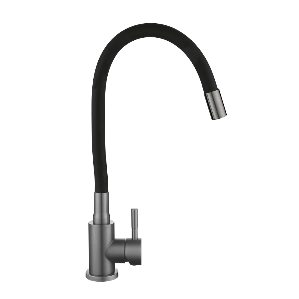 Смеситель для кухни Lidz Aria 015F3 k35 с гибким изливом Graphite/Grey (36826500)