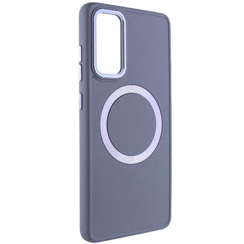 Противоударный TPU чехол Bonbon Metal Style with MagSafe для Samsung Galaxy A55 Серый / Lavender
