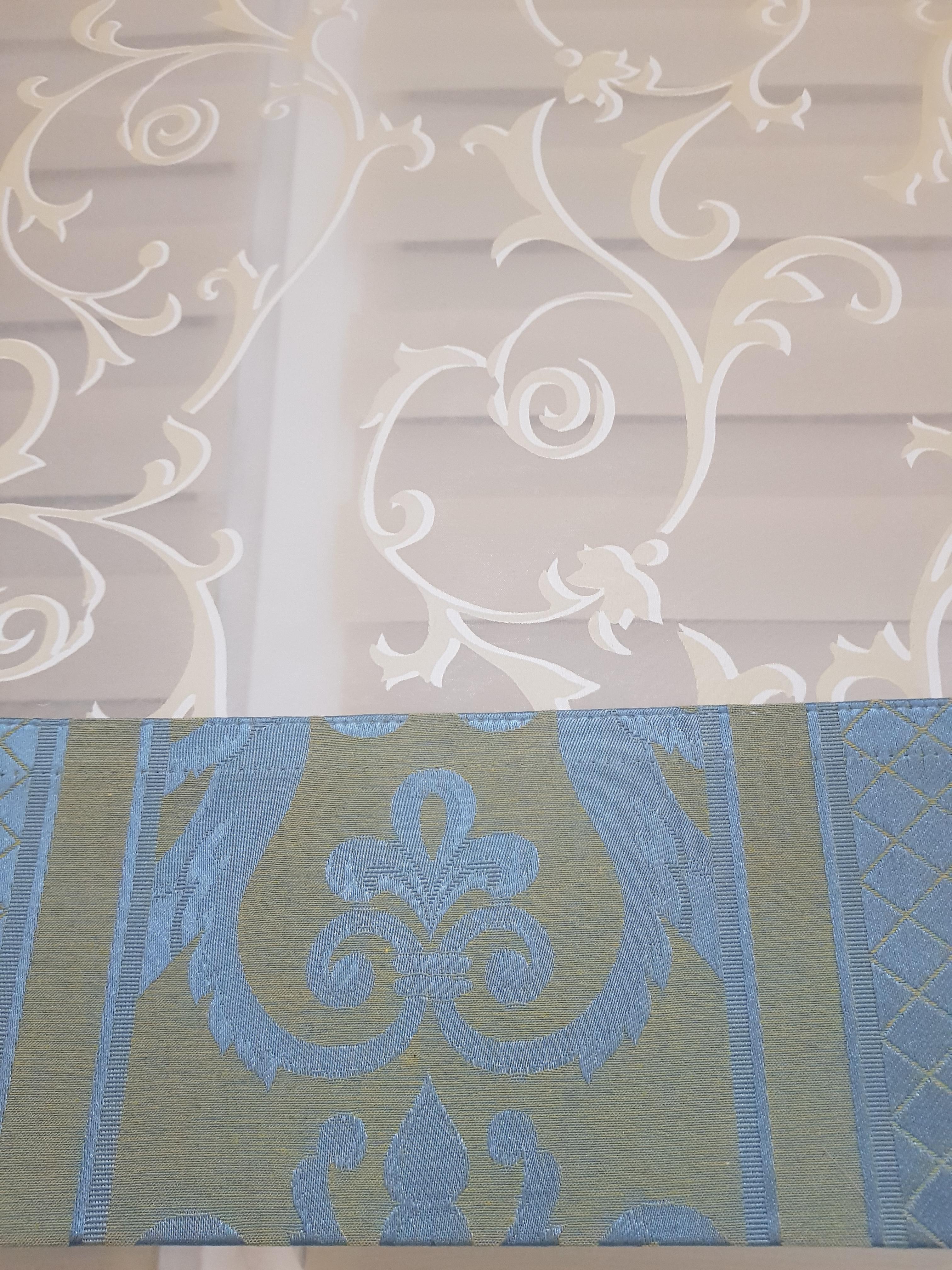 Комплект панельних фіранок Firanka Дамаск 4 шт. карниз 180 см Бірюзовий з блакитним/Молочний (23_9п) - фото 4 Комплект панельних фіранок Firanka Дамаск 4 шт. карниз 180 см Бірюзовий з блакитним/Молочний (23_9п) - фото 4
