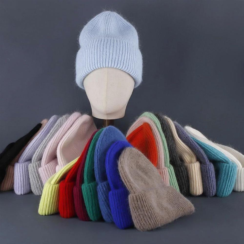 Шапка женская зимняя из ангорки Голубой (TA0086_1) - фото 3 Шапка женская зимняя из ангорки Голубой (TA0086_1) - фото 3