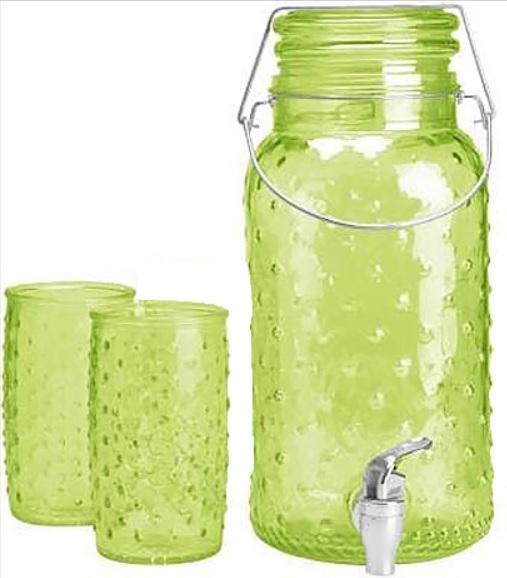 Набір лімонадник та 2 склянки Кактус 4000 мл/550 мл