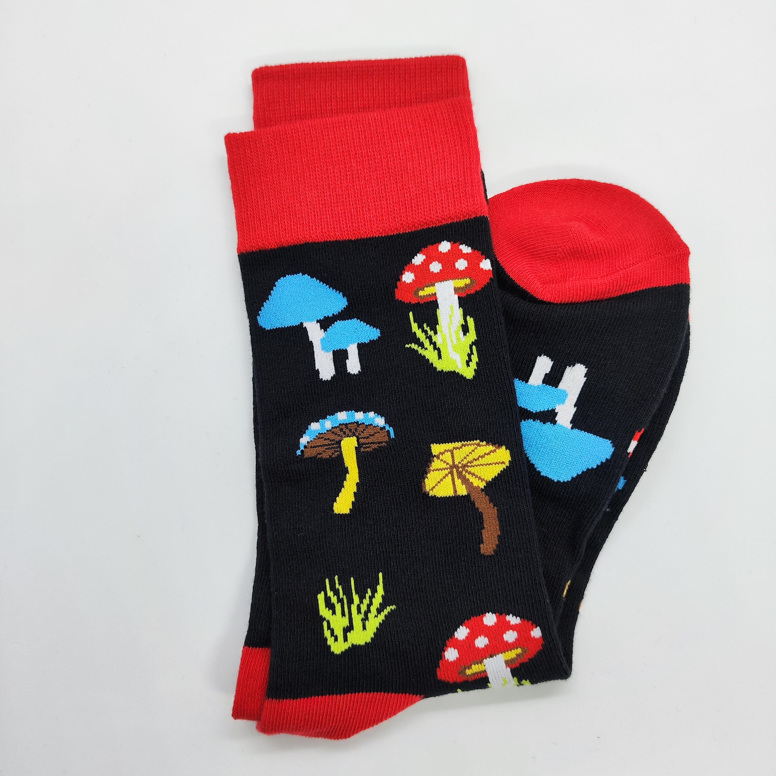 Шкарпетки унісекс Гриби one size р. 35-45 Чорний (24389307) - фото 2 Шкарпетки унісекс Гриби one size р. 35-45 Чорний (24389307) - фото 2