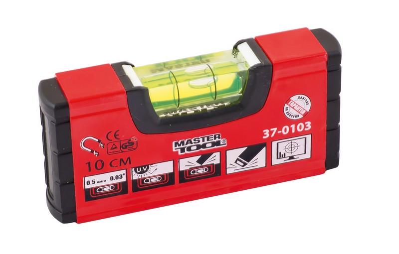 Рівень MasterTool 10 см 1 капсула 0,5 мм/м з магнітом (37-0103)