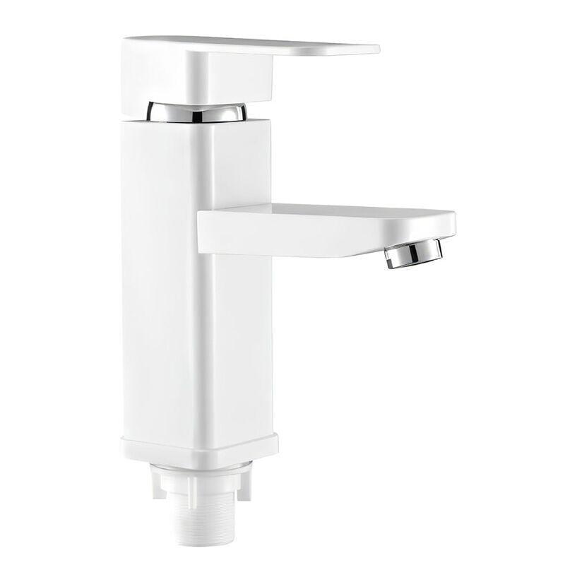 Смеситель для умывальника PLAMIX Kub-001 White (PM0611)