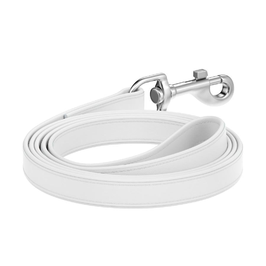 Поводок для собак кожаный Waudog Design SM 18 мм 122 см Белый