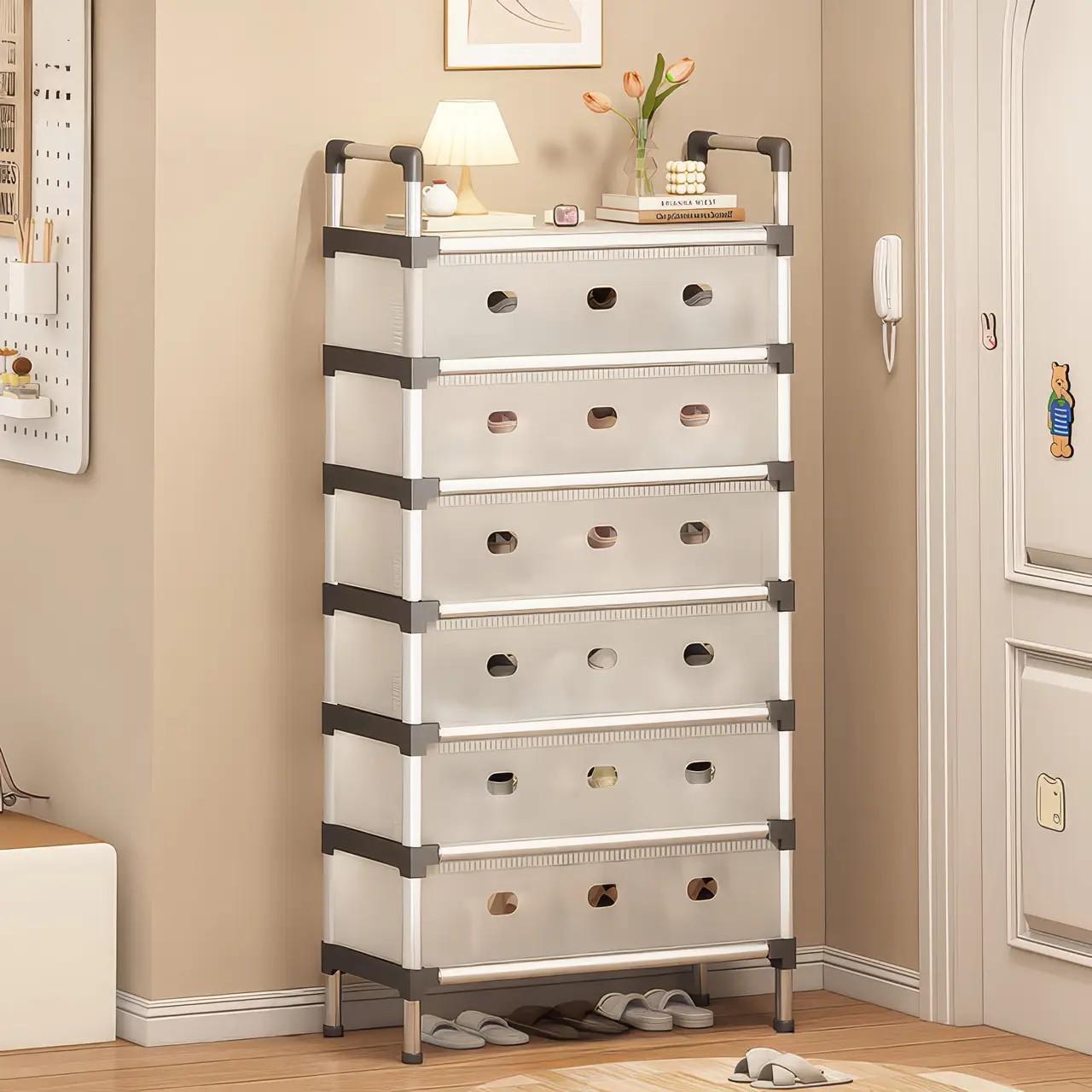 Шкаф для обуви пластиковый на 6 полок 140x63x28 см (17155)