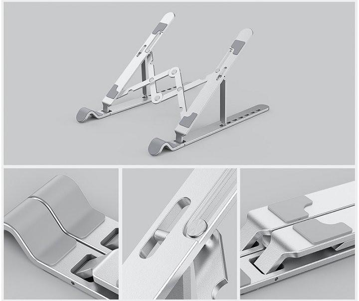Підставка складана алюмінієва Carkoci 11-17" для макбука/ноутбука/планшета 9 положень 15°-45° (000756) - фото 15