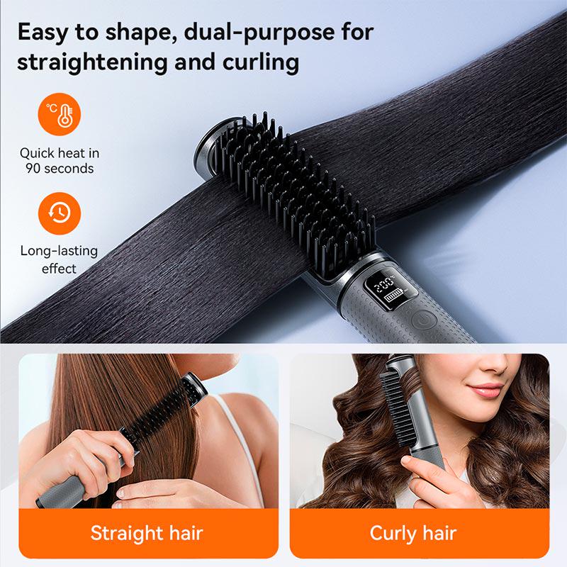 Плойка для укладки волос Hoco Lucky portable straight-curling dual-purpose DAR34 5000 мАч Grey (20359248) - фото 14