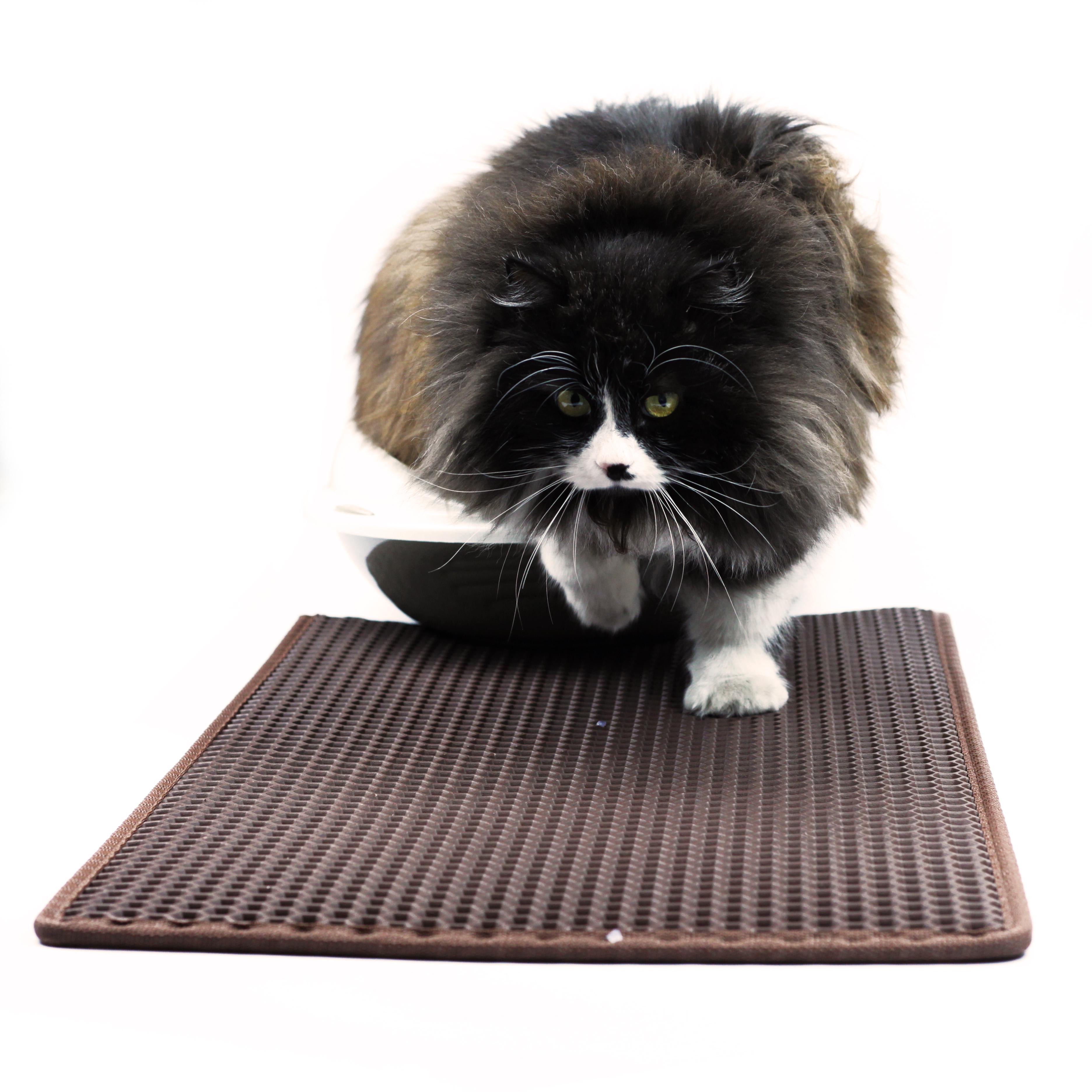 Коврик двухслойный Cat in Box для кошачьего лотка EVA 50x30 см Серый - фото 6 Коврик двухслойный Cat in Box для кошачьего лотка EVA 50x30 см Серый - фото 6