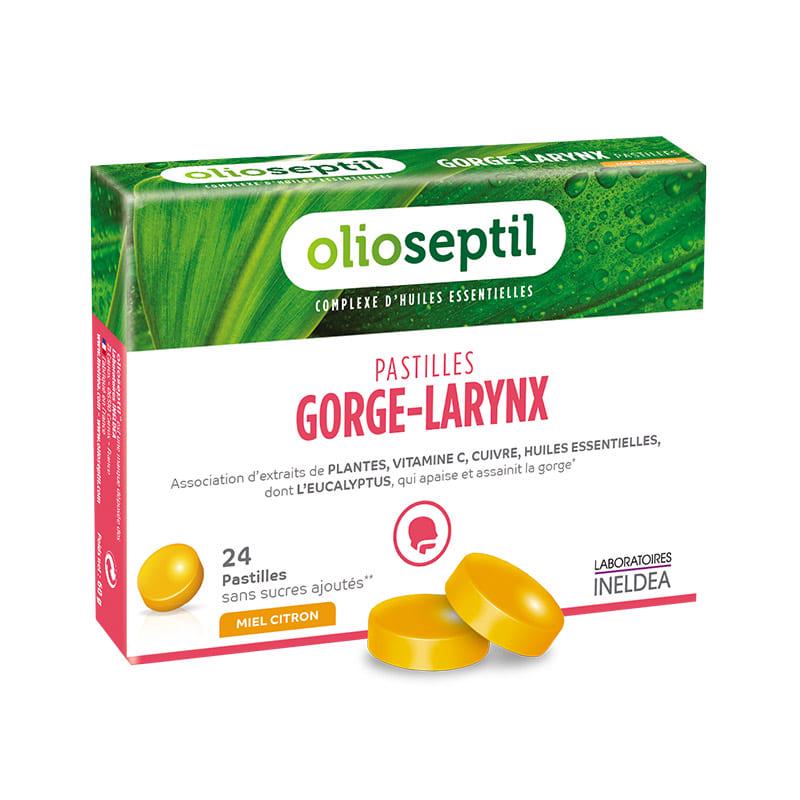 Протизастудний засіб OLIOSEPTIL PASTIILES GORGE-LARYNX 24 Lozenges Honey and Lemon