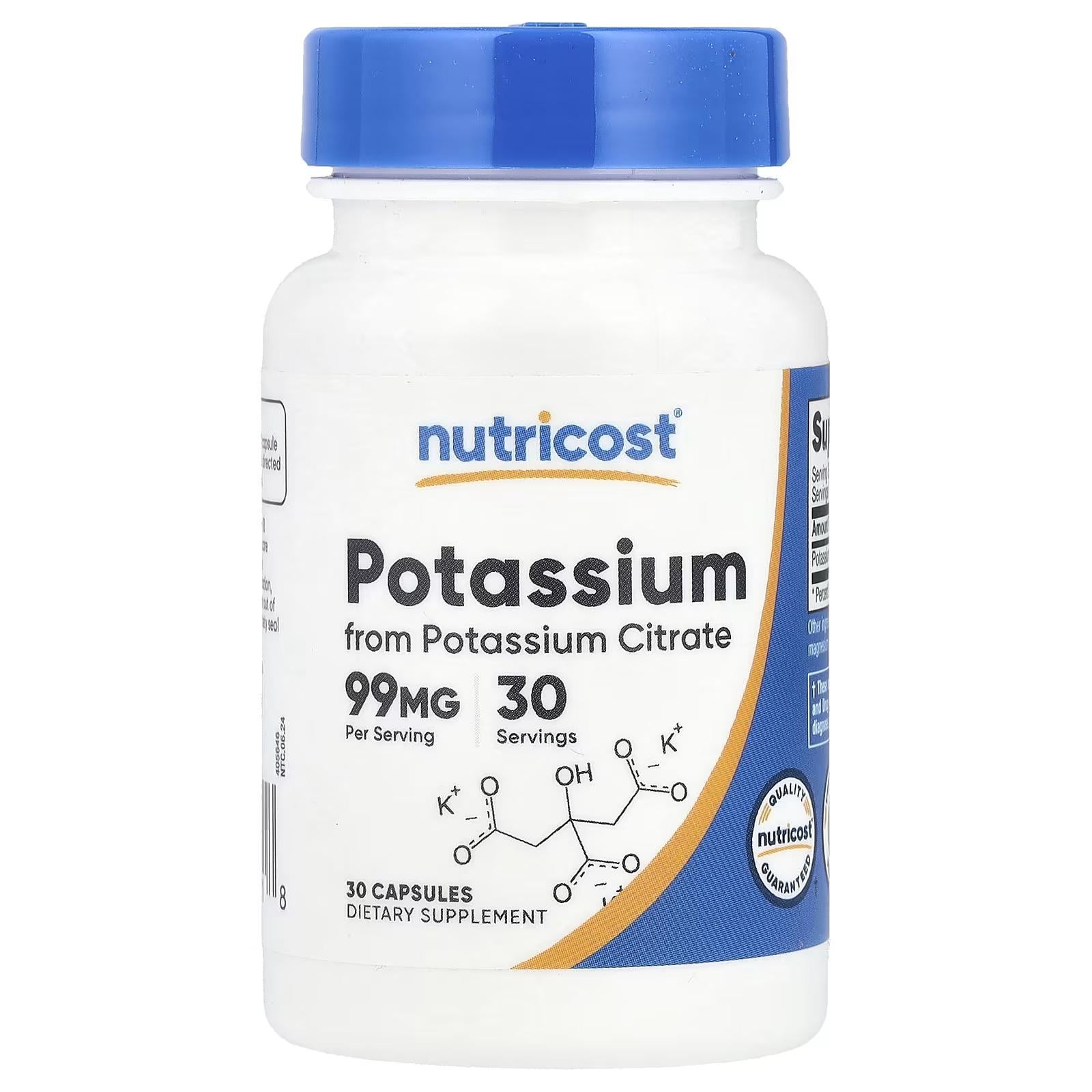 Калий Nutricost Potassium 99 mg 30 caps