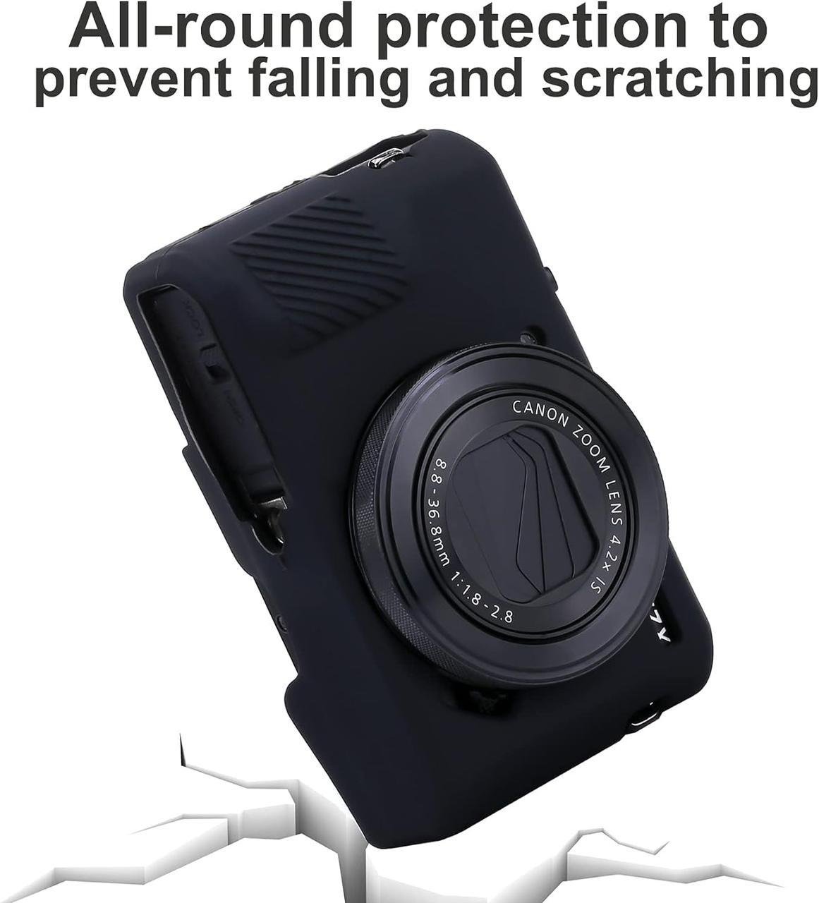 Чохол захисний силіконовий для фотоапаратів Canon G7X Mark III Чорний - фото 5 Чохол захисний силіконовий для фотоапаратів Canon G7X Mark III Чорний - фото 5