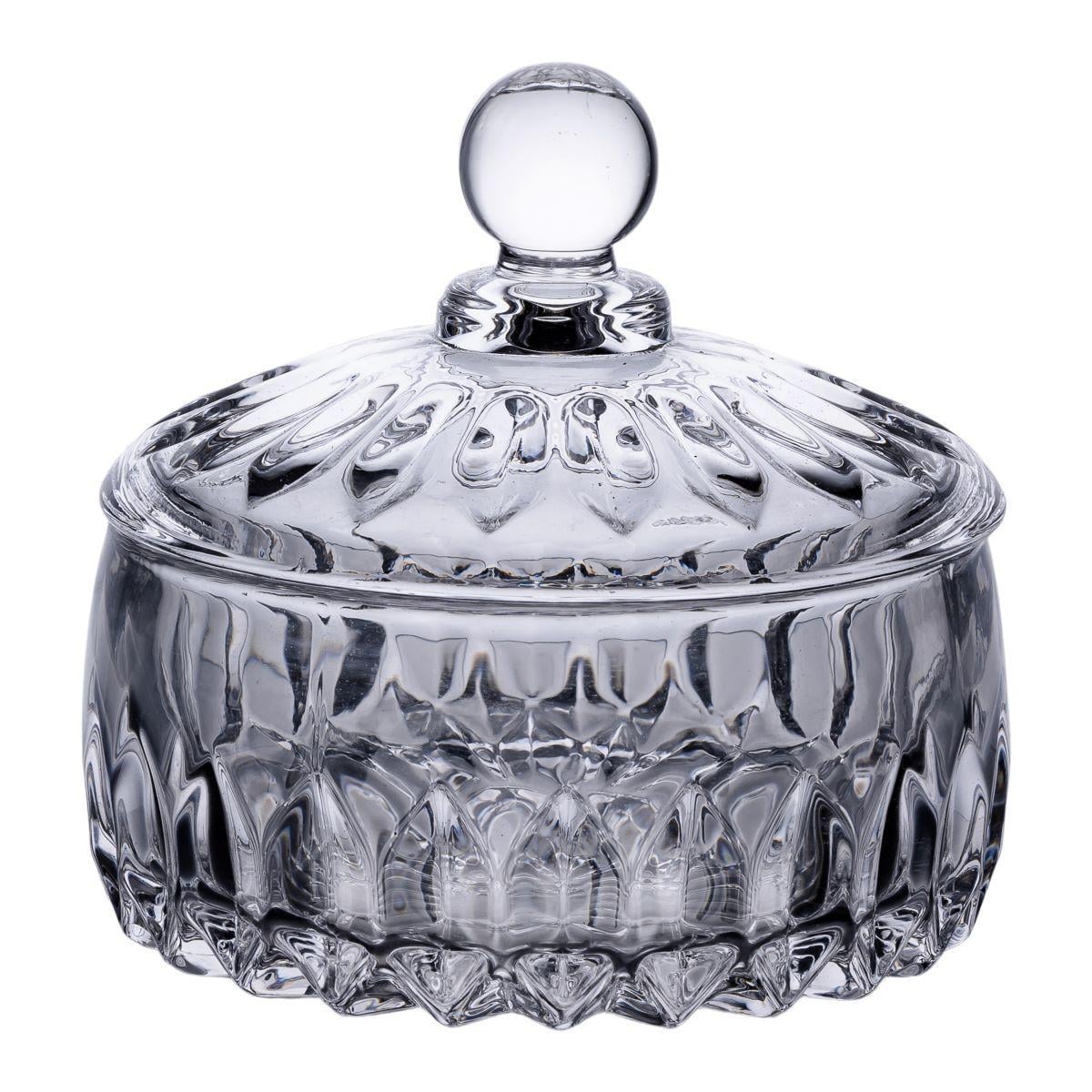 Конфетница с крышкой круглая стеклянная Прозрачный (HP-4-124) Конфетница с крышкой круглая стеклянная Прозрачный (HP-4-124)