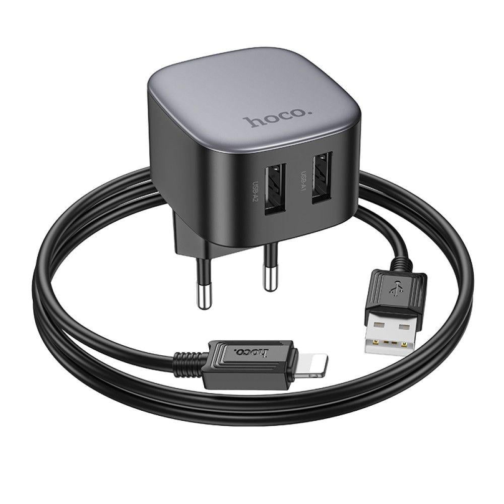 Зарядное устройство сетевое Hoco CS31A 2хUSB с кабелем lightning (21705491) Зарядное устройство сетевое Hoco CS31A 2хUSB с кабелем lightning (21705491)