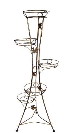 Подставка для цветов Хатинка Башня на 5 вазонов кованая 137 см (CNT00011576)