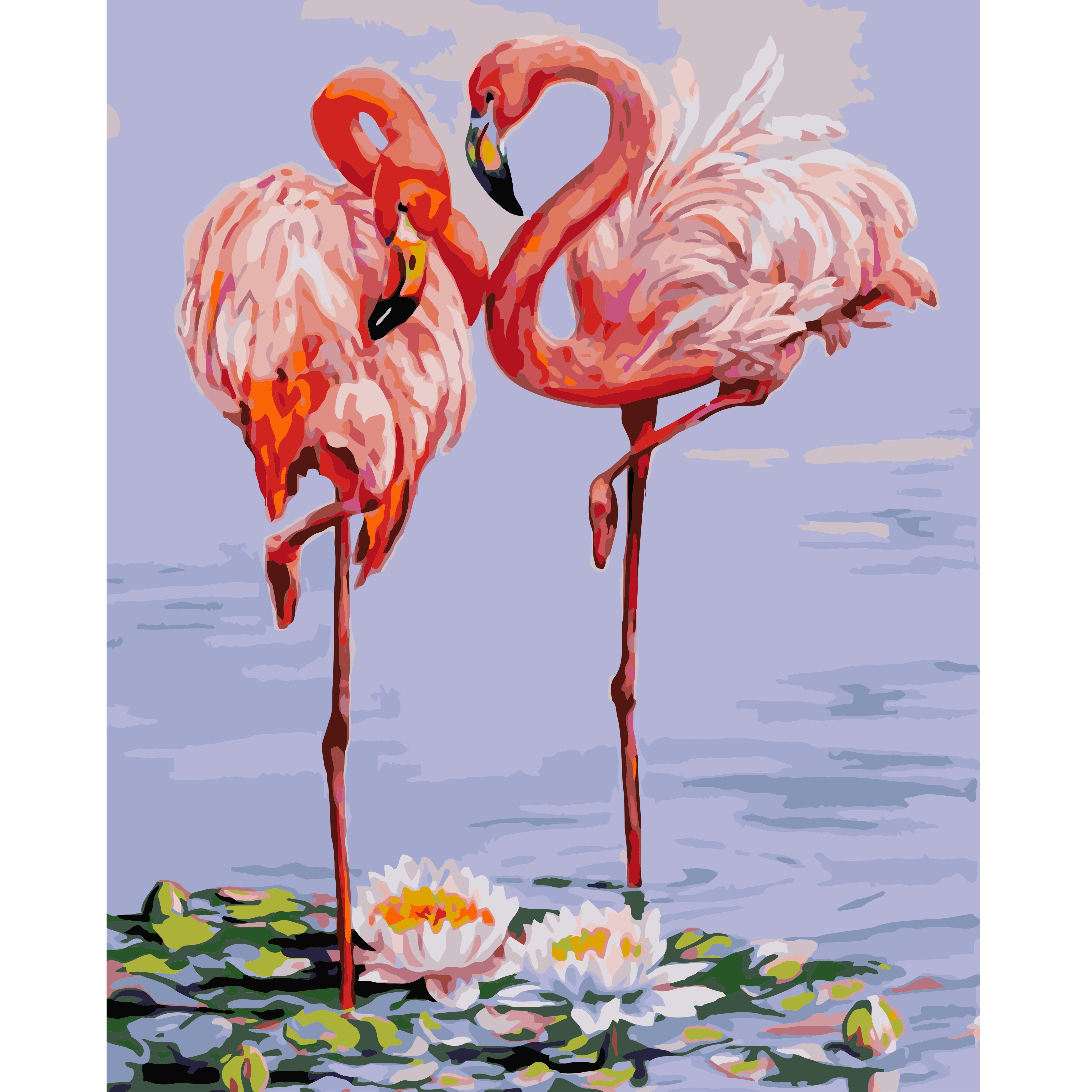 Картина по номерам Strateg Пара фламинго 40x50 см (VA-1309)
