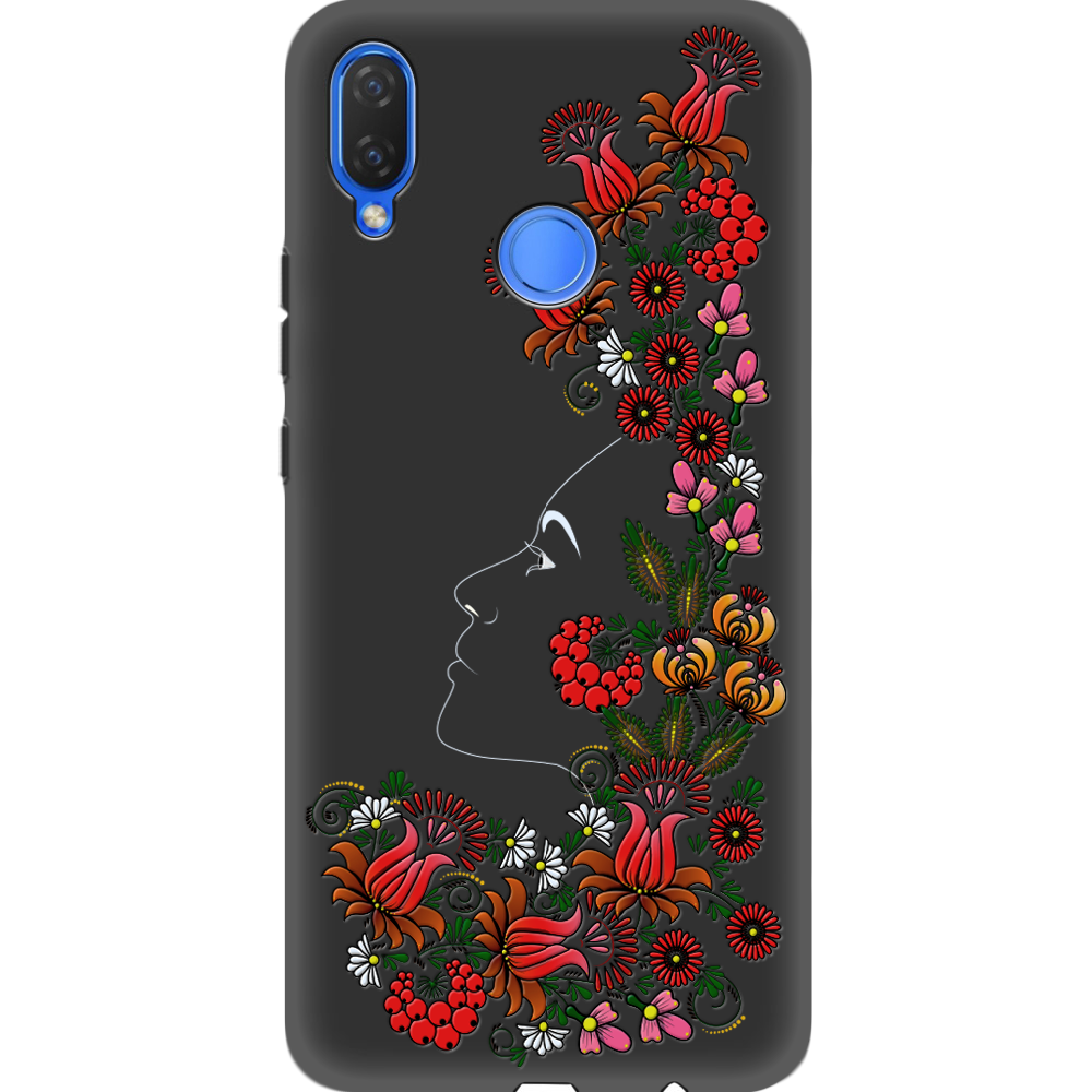 Чехол Boxface Huawei P Smart Plus 3D Ukrainian Muse Черный силикон (34912-bk64-35159)