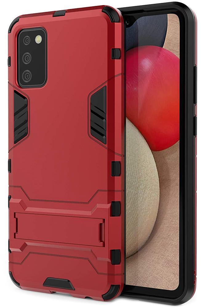 Противоударный чехол Transformers для Samsung Galaxy A02s A025 (бампер трансформер) Red (21488-2D)