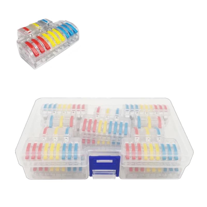 Набор клемм Tactix 0,08-4 мм2 35А 1-3+1-3+1-3 разветвитель одинарная 40х48,5х14,5 мм 10 шт. Разноцветный (LT-933T-10box)