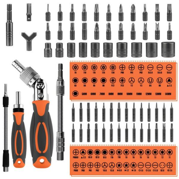 Набір викруток з тріскачкою та гнучким подовжувачем - фото 7 Набір викруток з тріскачкою та гнучким подовжувачем - фото 7