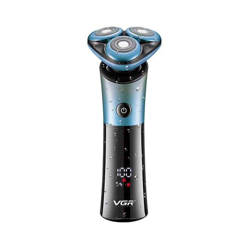 Електробритва VGR V-326 600 mAh LED display IPX6 Black/Blue (10492)