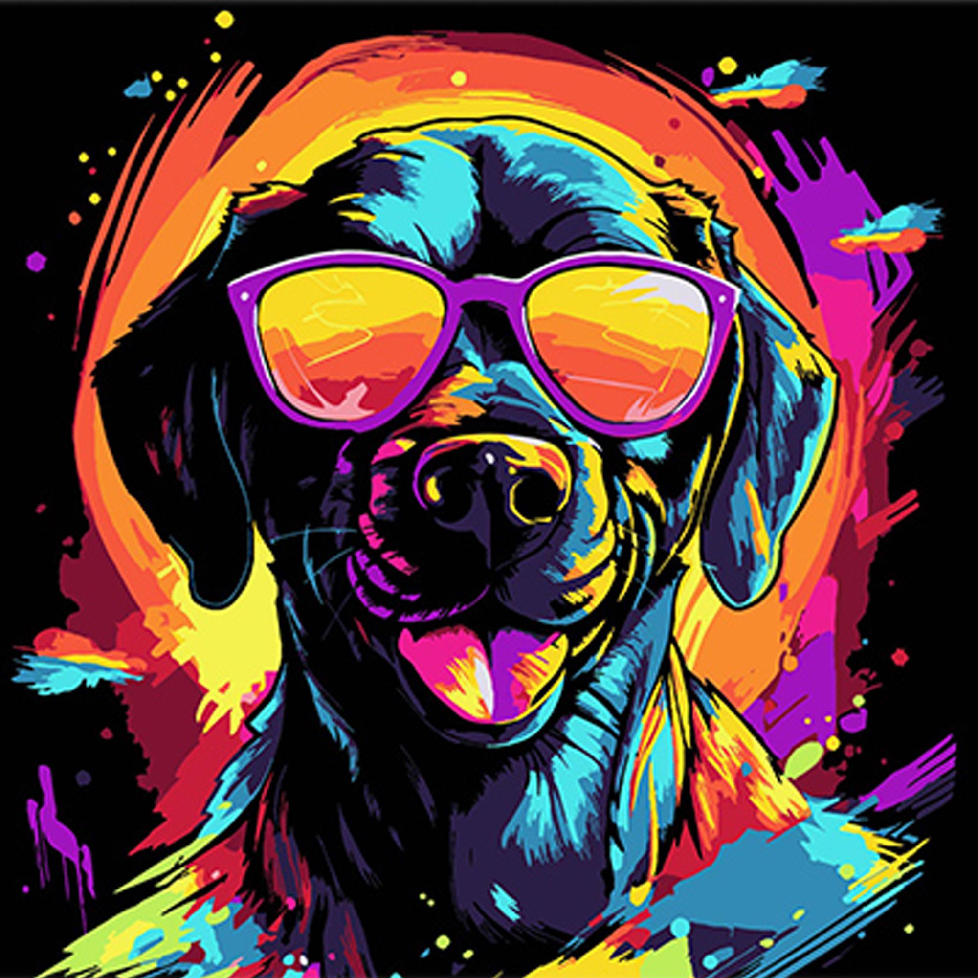 Картина за номерами Strateg Преміум Яскравий вірний друг на чорному фоні 30x30 см (SH3030-15) Картина за номерами Strateg Преміум Яскравий вірний друг на чорному фоні 30x30 см (SH3030-15)