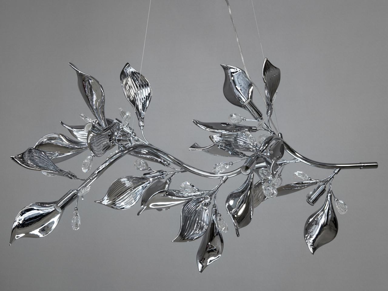 Люстра подвесная 7229-9PLHR-LS керамическая вытянутой формы на 9 ламп Хром (2511343139) - фото 3 Люстра подвесная 7229-9PLHR-LS керамическая вытянутой формы на 9 ламп Хром (2511343139) - фото 3