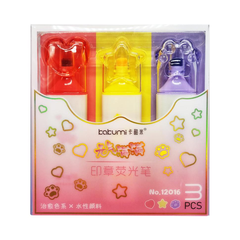 Набор фломастеров-печатей Bambi со штампами 3 шт. Разноцветный (AF-271-F-25)