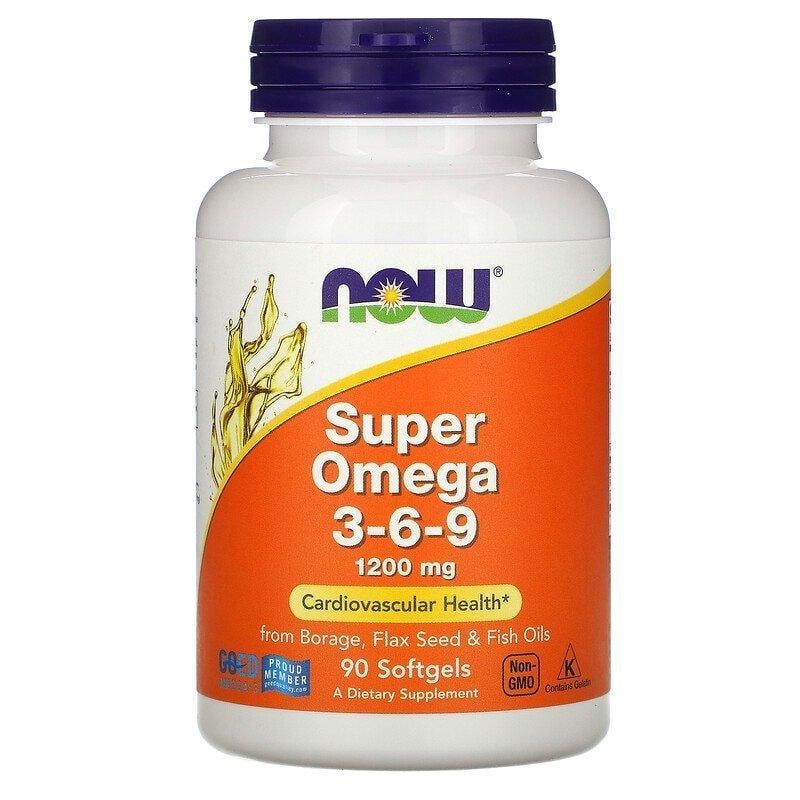 Жирные кислоты Now Foods Super Omega 3-6-9 1200 мг 90 капсул