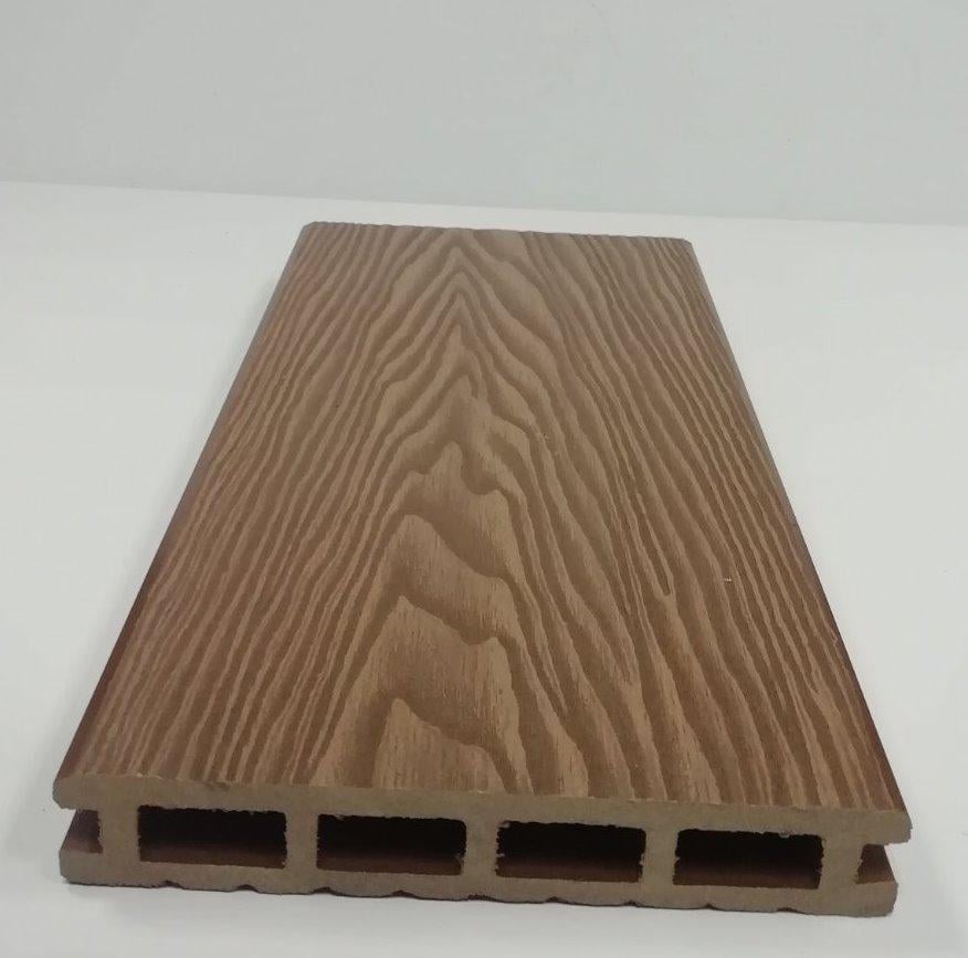 Доска террасная Polymer Wood Приват 3D из ДПК 140х20х2200 мм Мербау - фото 1