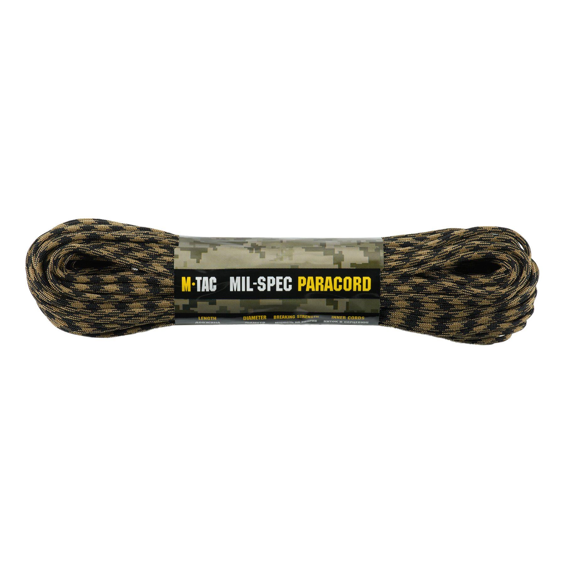 Паракорд M-Tac 550 mil-spec 30 м Black/Coyote