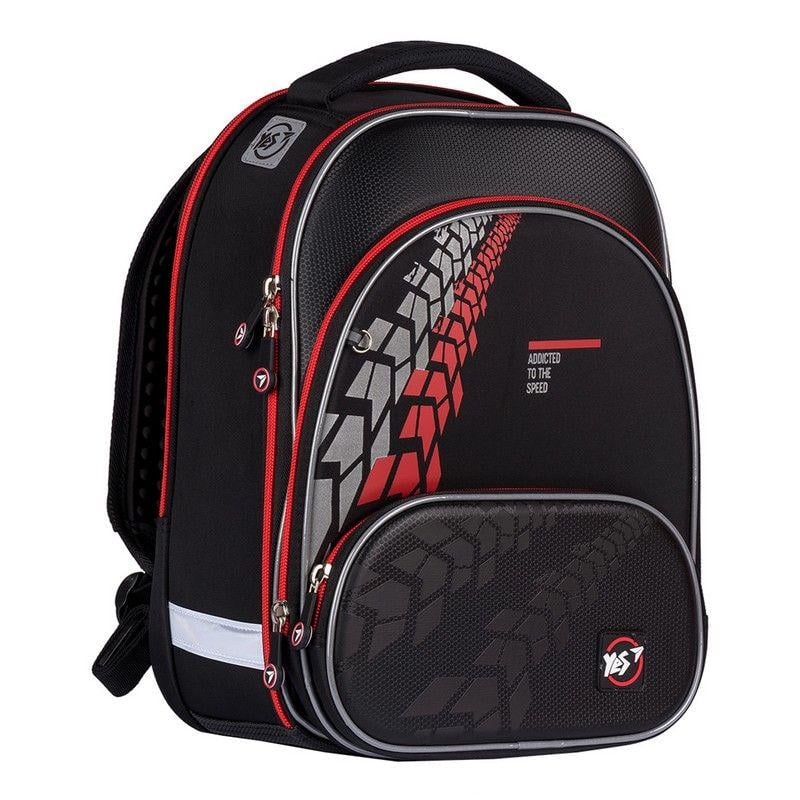 Рюкзак каркасный школьный YES S-30 JUNO ULTRA Tire Tread 36х27х18 см (555481)