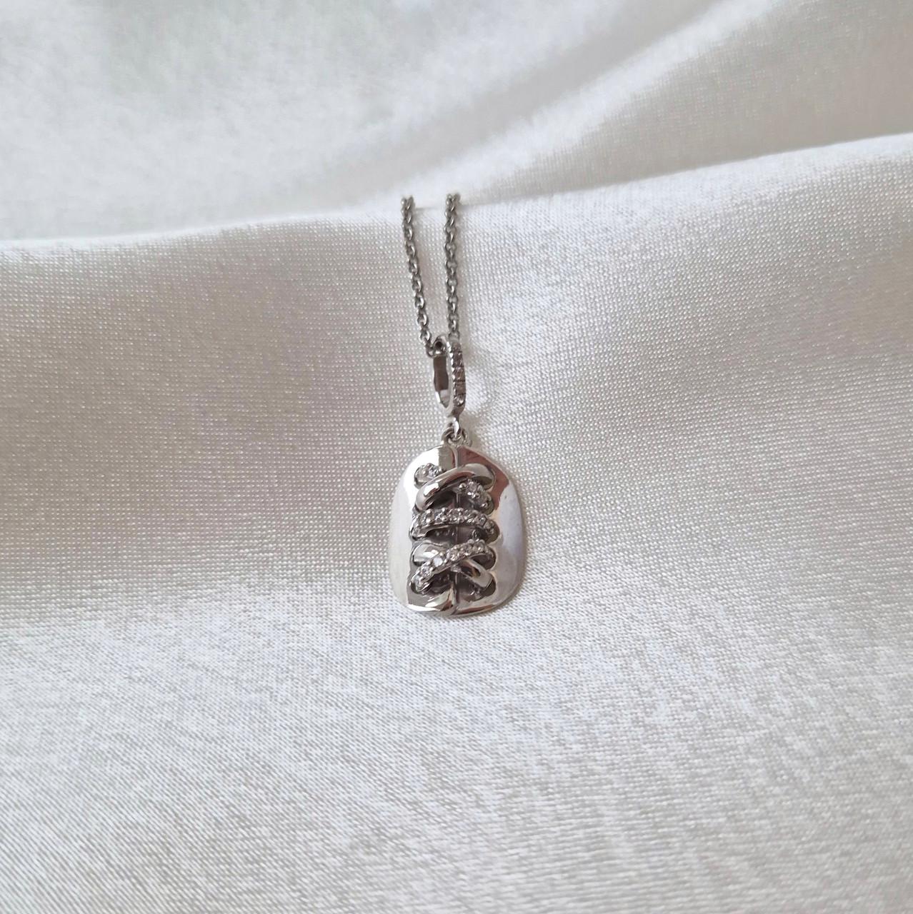 Підвіска з білими каменями руан срібло 925 проби родоване 2,83 г (3803рп) - фото 6 Підвіска з білими каменями руан срібло 925 проби родоване 2,83 г (3803рп) - фото 6