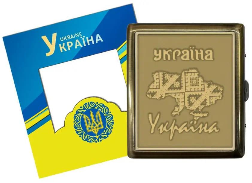 Портсигар на 20 цигарок Україна Карта (YH-20)