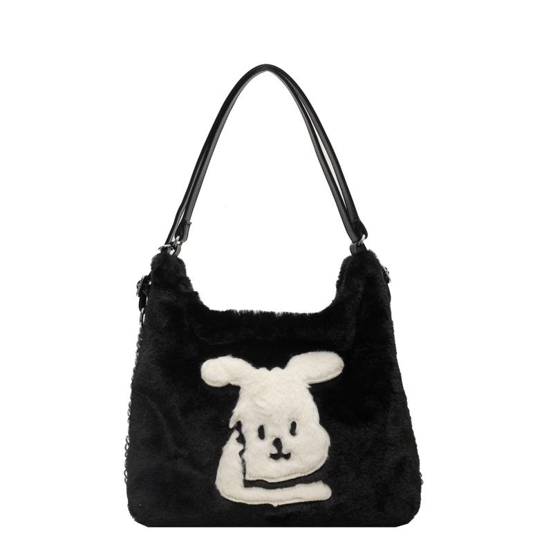 Сумка жіноча Rita плюшева Black (id_1264)