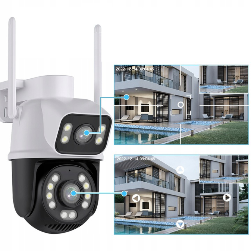 Камера відеоспостереження WiFi V380 подвійна з нічним баченням (25880176) - фото 4