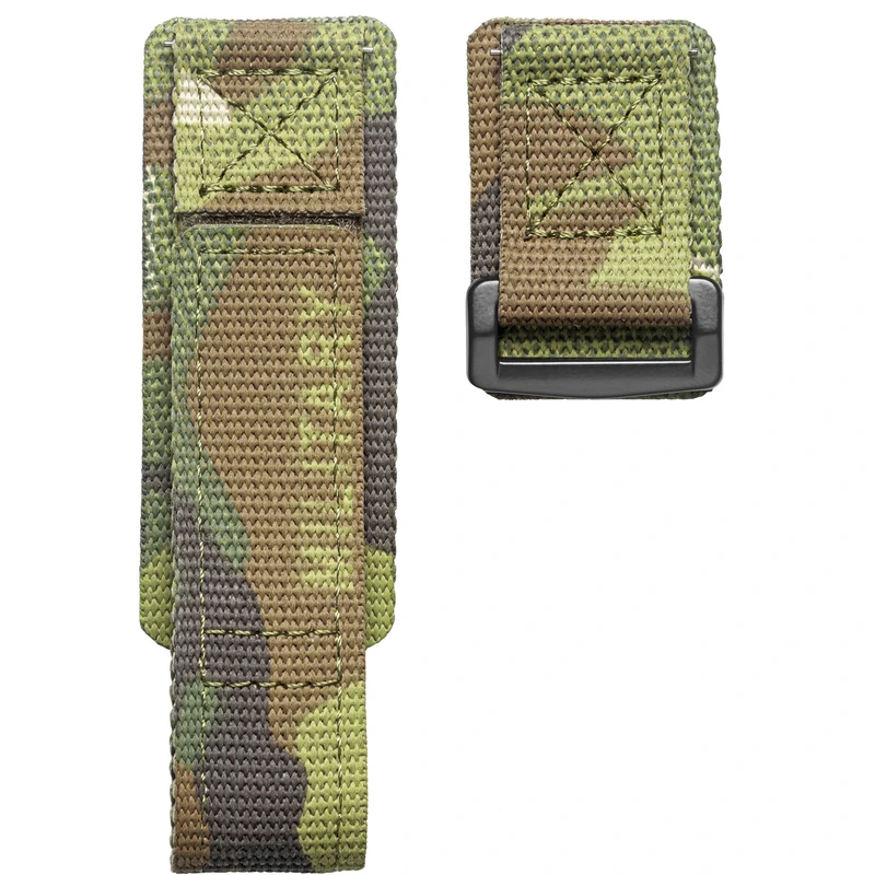 Ремінець для годинника Hemsut HS131 Military nylon Velcro Camo 20 мм Green (4167)