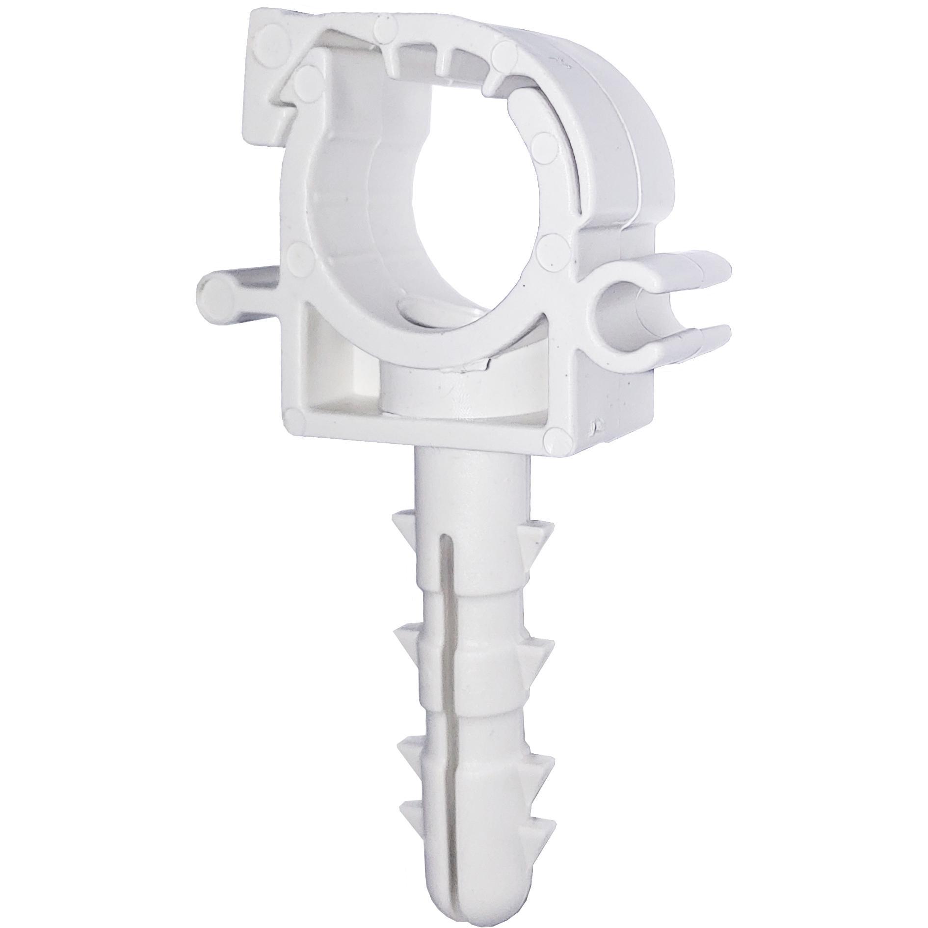 Кліпса-дюбель з клямкою для кріплення труби 16 мм 100 шт. Сірий/Білий (30364871) - фото 2 Кліпса-дюбель з клямкою для кріплення труби 16 мм 100 шт. Сірий/Білий (30364871) - фото 2