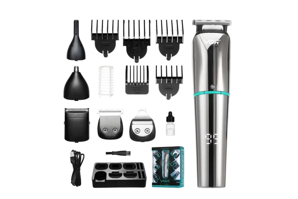 Набір для стрижки волосся VGR V-101 6в1 машинка/триммер/бритва (374394)