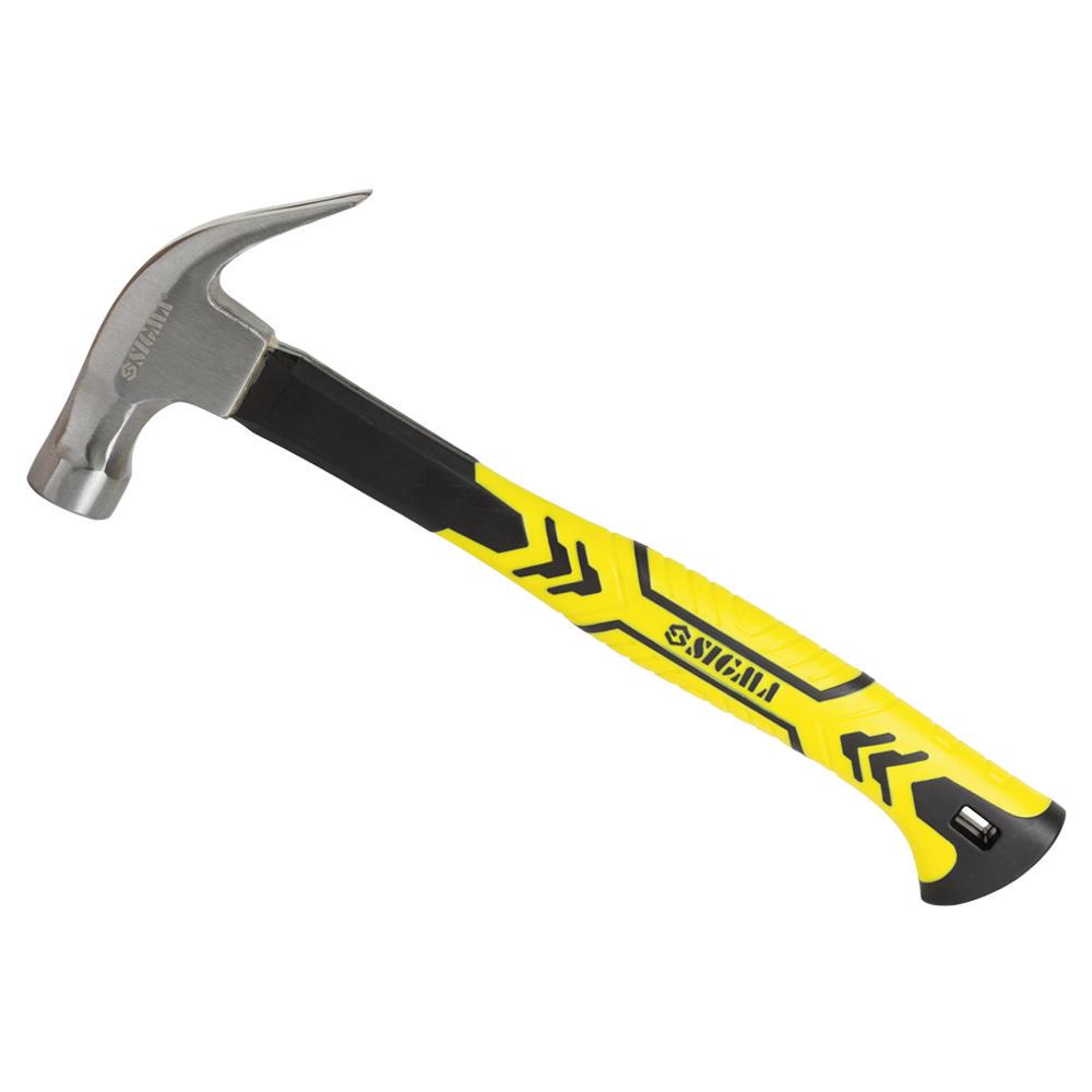 Молоток-гвоздодер Sigma фиберглассовая ручка 450 г (4315011)