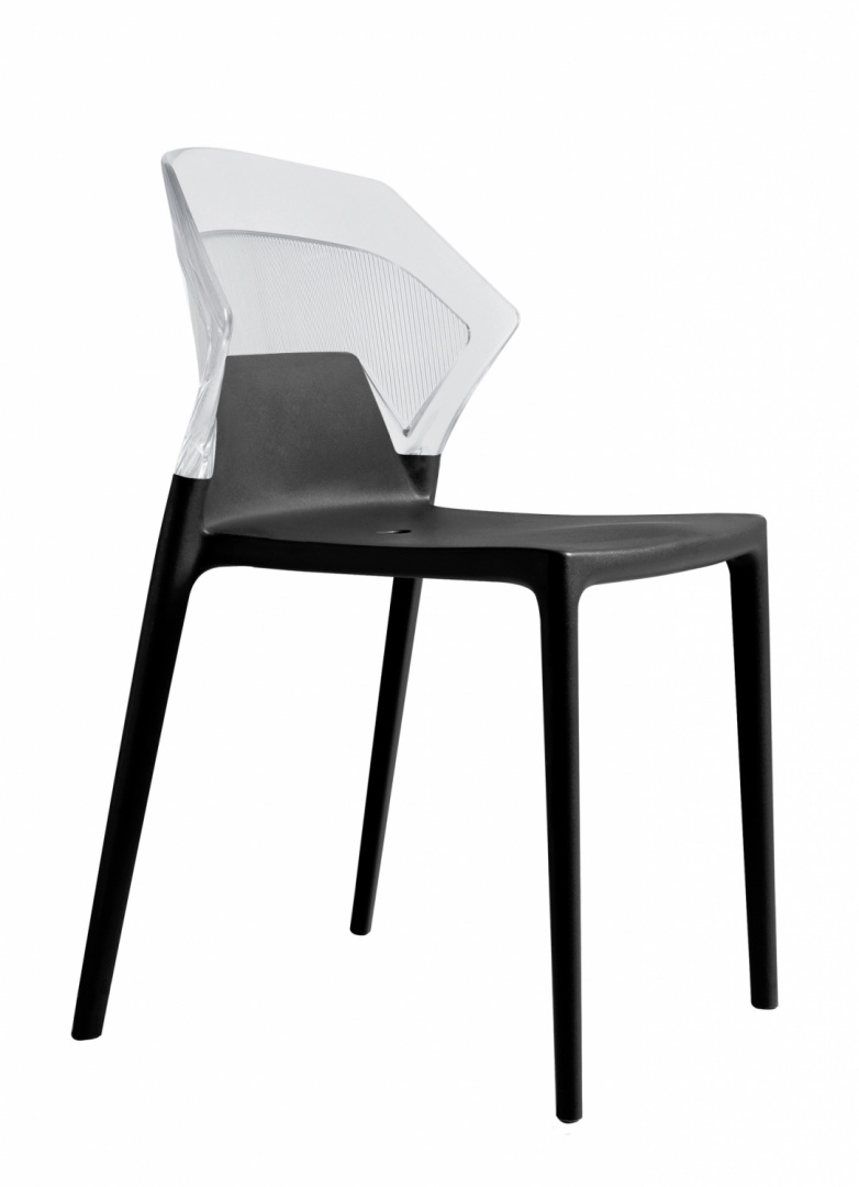 Стул Litolan Papatya Ego-S Черное сиденье/Прозрачный (DR002001)