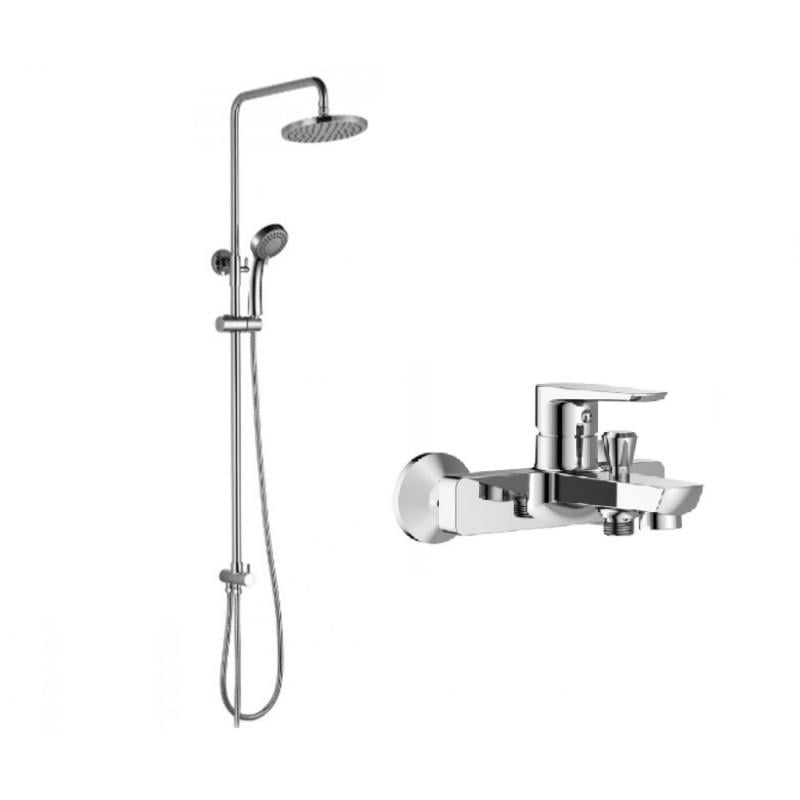 Душевая система Imprese Breclav 10245+T-15084 с изливом латунь Хром (SET20230906)