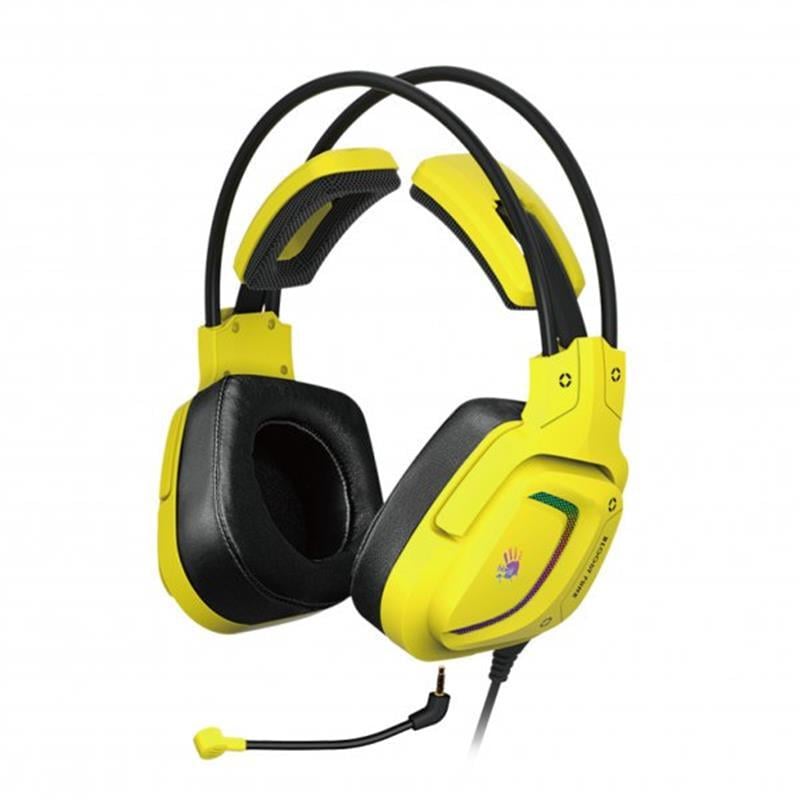 Наушники игровые A4Tech Bloody G575 с USB-A RGB 7.1, Punk/Yellow (624982)