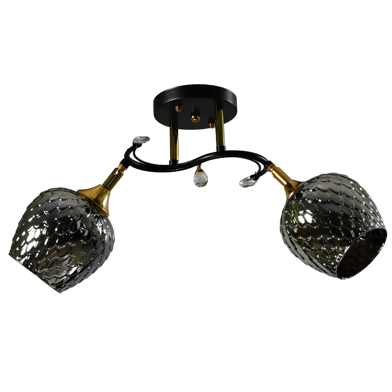 Люстра Svet с двумя поворотными плафонами под лампы Е27 Черный (SC-W3007/2 BK+FG) Люстра Svet с двумя поворотными плафонами под лампы Е27 Черный (SC-W3007/2 BK+FG)