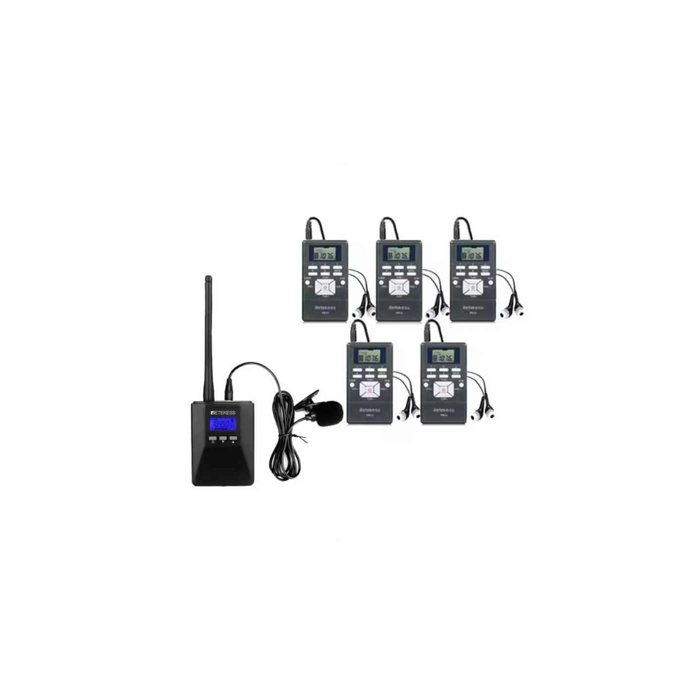 Система радиогид 1 передатчик 5 приемников TR503 и 5 FM радио (6786)