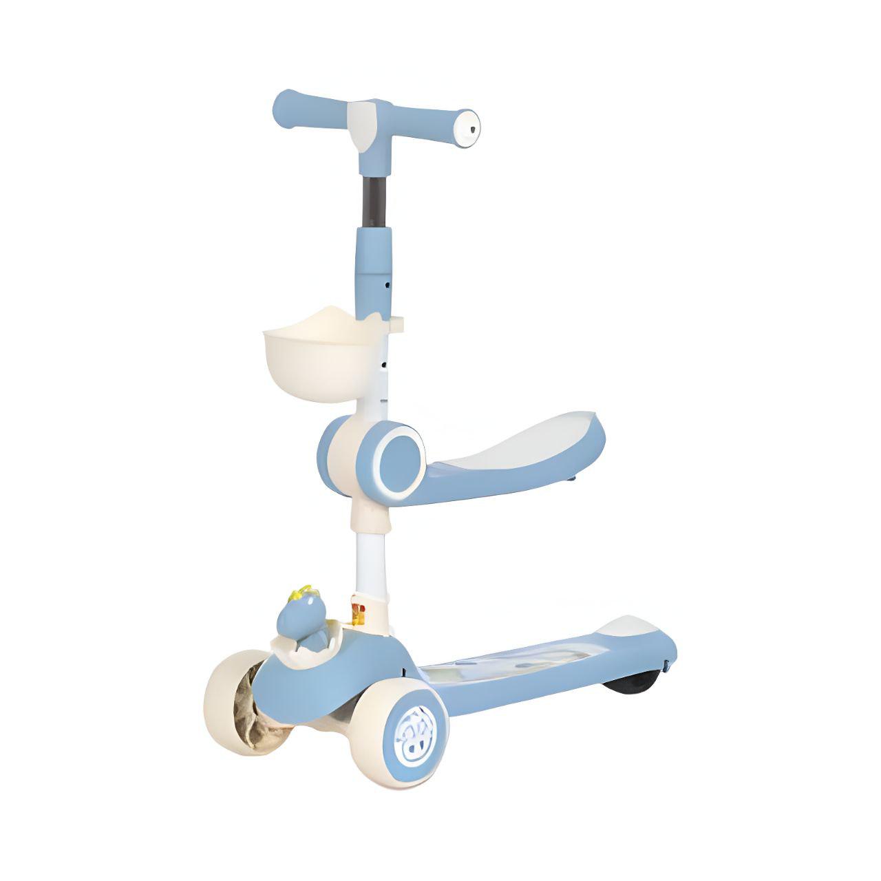 Самокат JR 3-090 3в1 сталь/пластик с подсветкой и музыкой Синий (25114390)