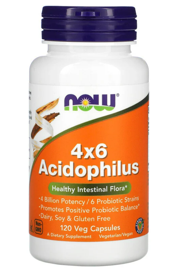 Пробиотик NOW Foods 4X6 ACIDOPHILUS 120 Veg Caps