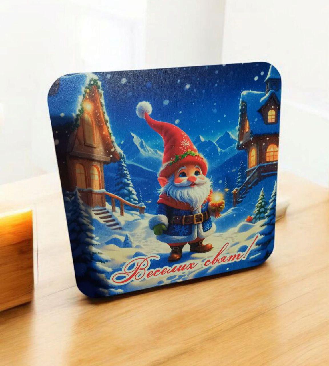 Коробка деревянная новогодняя под наполнения сладостями для детей 20 см (144) - фото 5